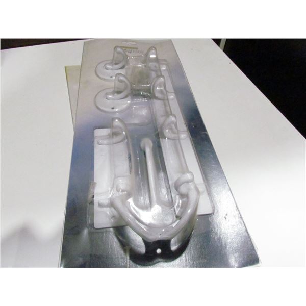 2 SETS OF 5 PC COAT HOOK SET ( LONGEST BAR IS 12.5"