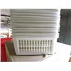 Image 1 : LOT OF 18 PLASTIC WHITE BASKETS