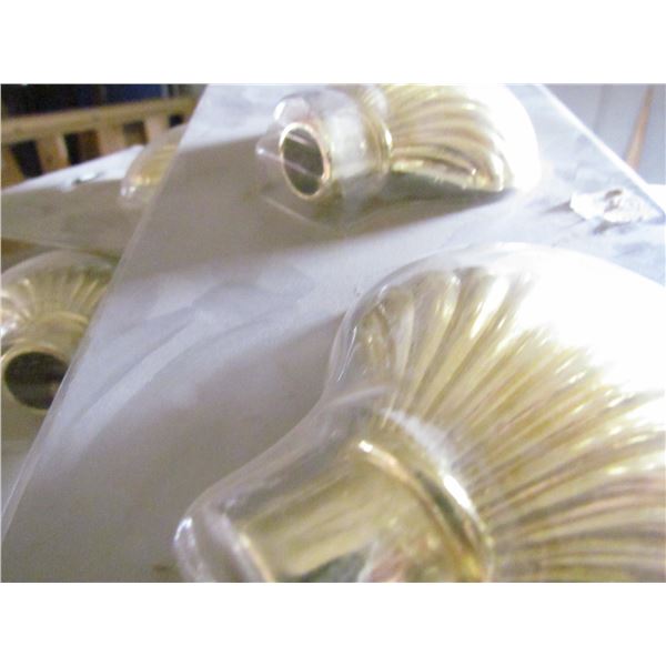 4 SETS BRASS CURTAIN FINIALS