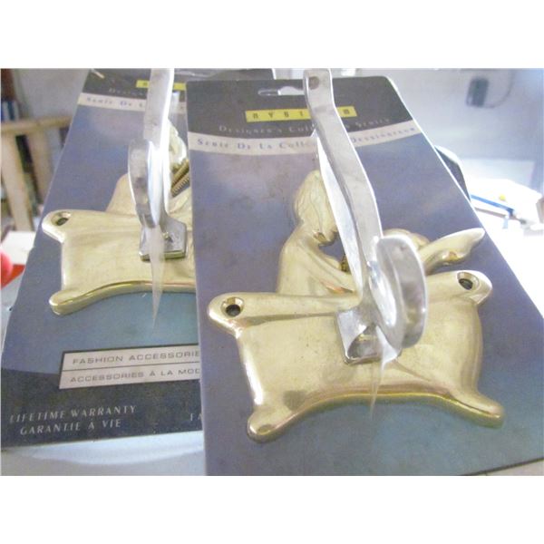 ROBE HOOKS, LADY IN TUB , QUANTITY 5