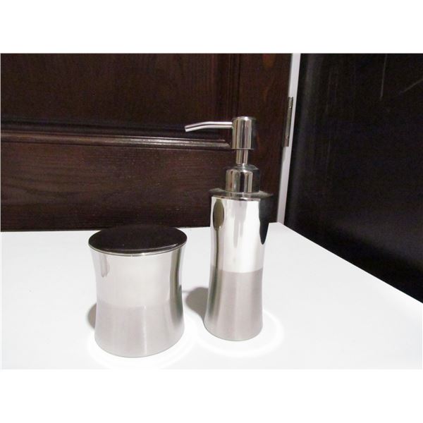 SS COTTON BALL HOLDER & SOAP DISPENSER