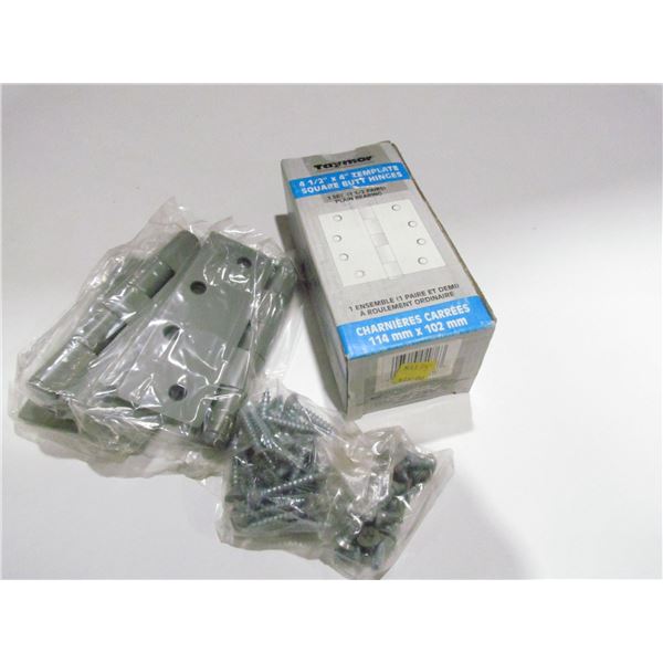 4.5" X 4" COMMERCIAL BUTT HINGES, 3 PC SET