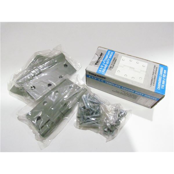 4.5" X 4" COMMERCIAL BUTT HINGES, 3 PC SET