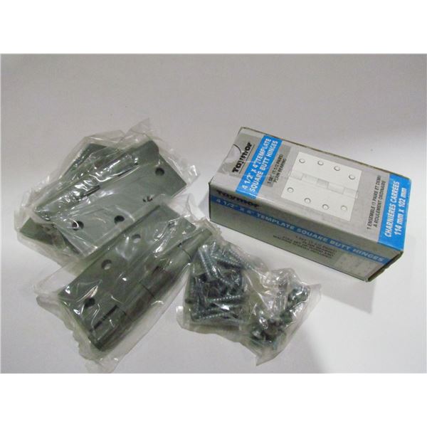 4.5" X 4" COMMERCIAL BUTT HINGES, 3 PC SET