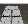 Image 1 : 3.5" 1/4 RD WHITE HINGES, 3 PAIRS