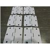 Image 1 : 3.5" 1/4 RD WHITE HINGES, 3 PAIRS