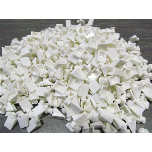 CABINET SHELF SUPPORT,  WHITE PLASTIC
