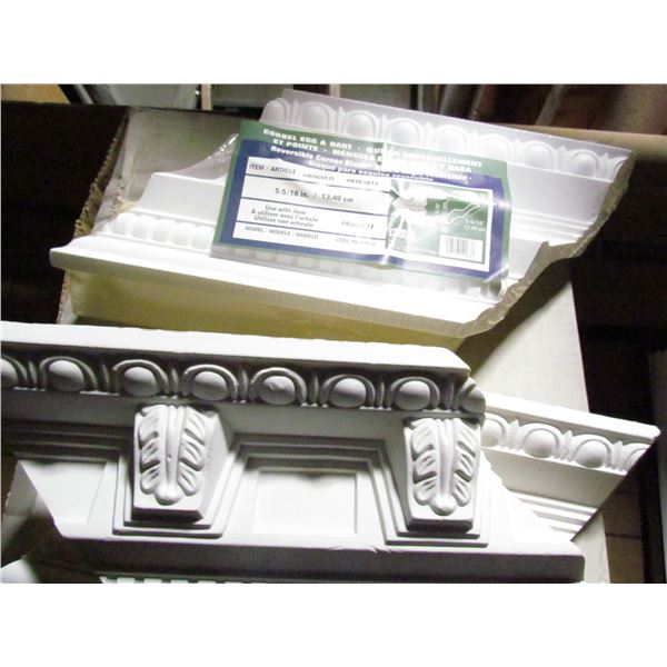 CORBEL EGG & DART CORNER BLOCK, 5 5/16", EVERTRUE, CARTON OF 4