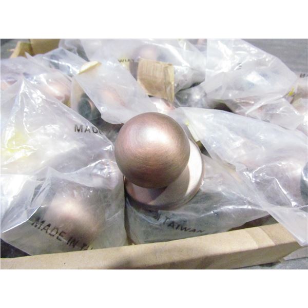 TUSCAN COPPER BALL KNOB WITH BACK PLATE, QUANTITY 20