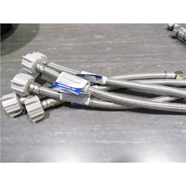 12" BRAIDED TOILET WATER SUPPLY LINES, QUANTITY 5