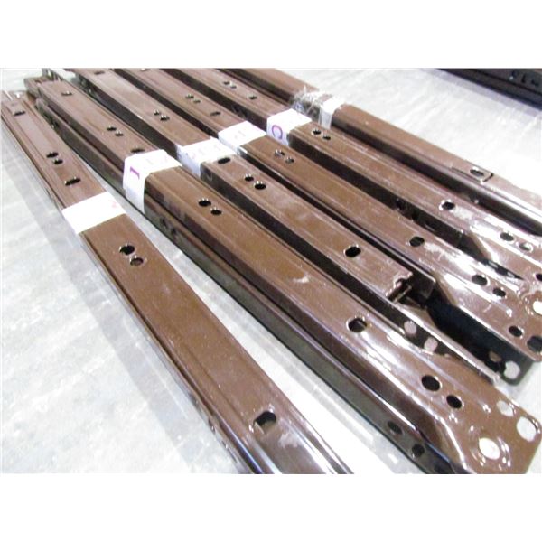 BROWN 14" DRAWER SLIDES, 6 SETS