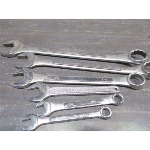 ASSORTED WRENCHES, 6 QUANTITY