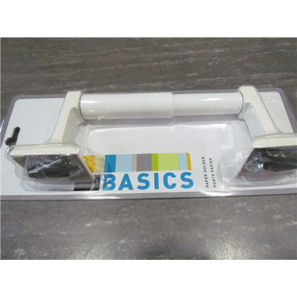 WHITE TOILET TISSUE HOLDER