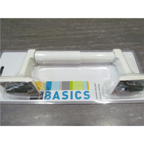 WHITE TOILET TISSUE HOLDER