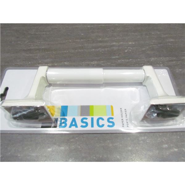 WHITE TOILET TISSUE HOLDER