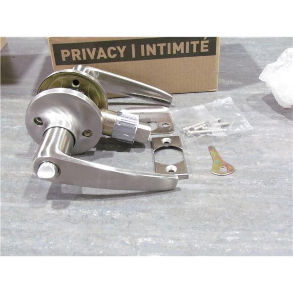 PRIVACY DOOR LEVER  ERIE SATIN NICKEL