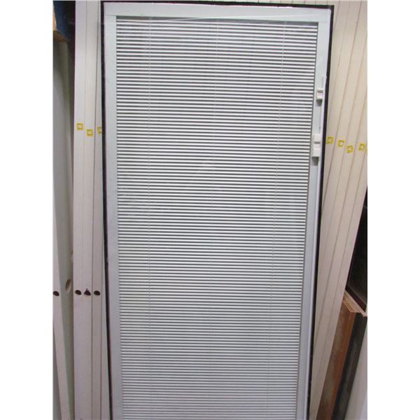 SEALED UNIT WITH INTERNAL MINI BLINDS,  33" X 73 15/16" TEMPERED GLASS