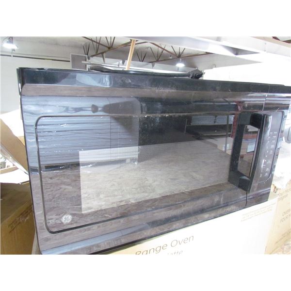 BLACK OVER THE RANGE MICROWAVE , GE