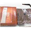 Image 1 : Classic Striped Orange Tablecloth with 3 Ply Napkins (Brown)