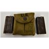 Image 1 : Lot of Two M1 Carbine Mags and Military Pouch