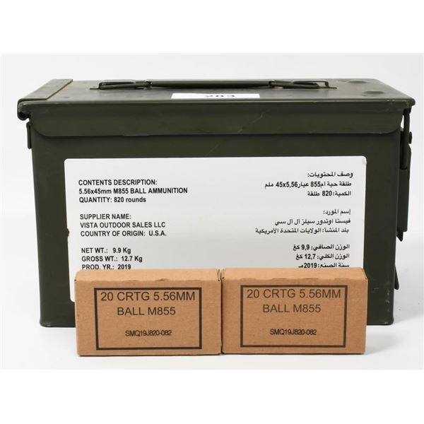 840 Rounds of M855 Ball 5.56 Ammunition