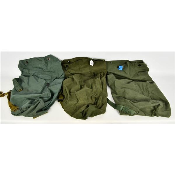 (3) US Military Duffel Bags XL