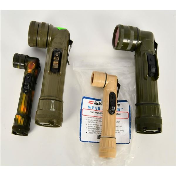 4 Angled Military Flashlights
