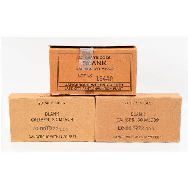 60 Rounds Of M1909 .30-06 Blank Rounds