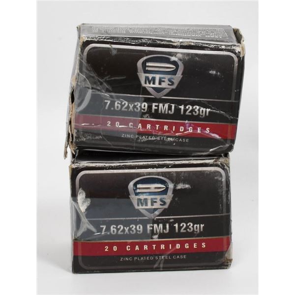 40 Rounds of MFS 7.62x39 Ammunition