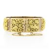 Image 4 : Vintage Solid 18k Yellow Gold Nautical Themed Hinged Square Panel Link Bracelet