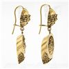 Image 3 : Vintage Victorian Revival 14k Gold Wire & Bead Open Work Drop Dangle Earrings