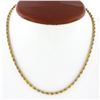 Image 1 : Unique 14k Tri Color Gold 15.5" 3.2mm Solid Rope Link Chain Choker Necklace