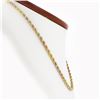 Image 2 : Unique 14k Tri Color Gold 15.5" 3.2mm Solid Rope Link Chain Choker Necklace