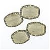 Image 1 : Men's Antique 14k Gold Unique Rectangular Panel Etched & Engraved Cufflinks MINT