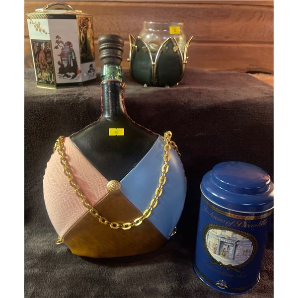 Unique Barware Decanter w/ Assorted Decorative Collectables