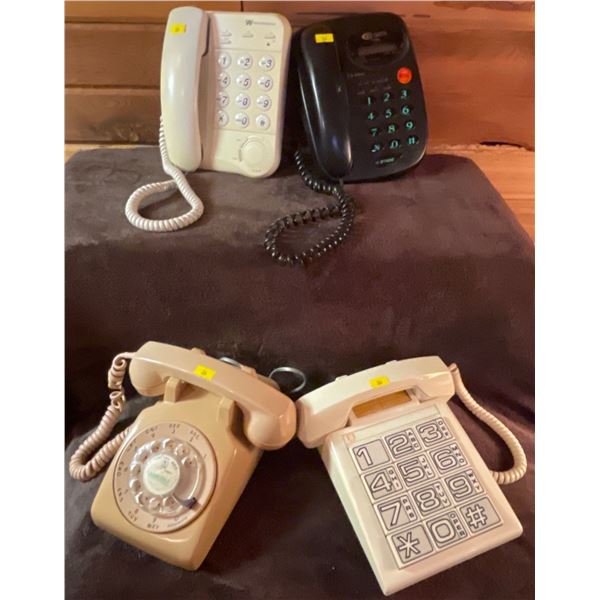 Assorted Vintage Landline Phones Large Buttons Atari