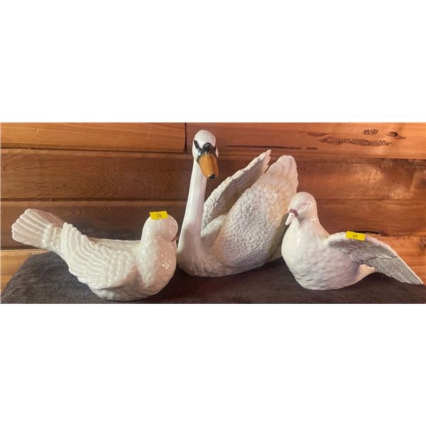 Ceramic Bird Collection Swan Duck & More