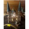 Image 2 : Decorative Holiday Collectables Light Up Christmas Village Antique Brass Horn & More