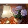 Image 1 : Brass Electric Touch Lamp w/ Decorative Vase