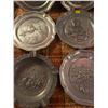 Image 2 : Pewter Plate & Ashtray Collection Vintage 12 Count