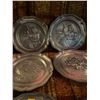Image 3 : Pewter Plate & Ashtray Collection Vintage 12 Count