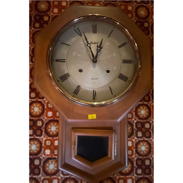 Vintage Saber 30 Day Wall Clock 17T