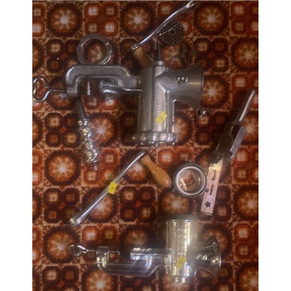 "PORKER" Antique Meat Grinder, Accessories & More