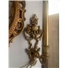 Image 2 : Beautiful Gold Toned Mirror w/ Unique Candle Sconces