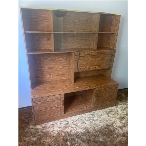 Mid Century Book Case Shelf Organizer 76x18x66