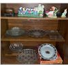 Image 1 : Assortment of Platters & Serving Dishes w/ Ceramic Figurines