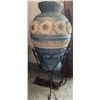 Image 1 : Large Ceramic Vase w/ Decorative Metal Stand 33 T