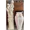 Image 1 : Decorative Pedestal Children Statue & Large Vase 36T