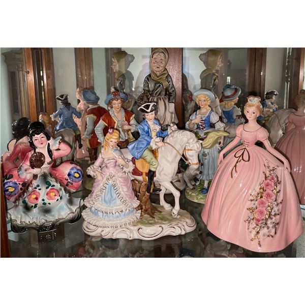 Assorted Glass Figurines Ballroom Dancers Pirates & More