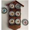 Image 1 : Miniature PEWTER Decorative Plates w/ Wood Stand